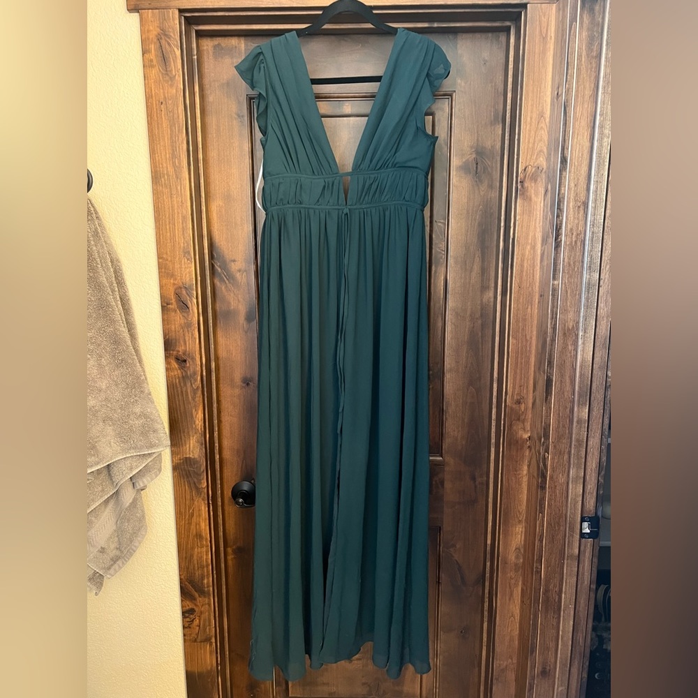 Lulu's Deep Teal Maxi Dress